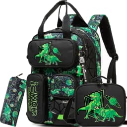 Kids School Backpacks for Boys Backpack with Lunch Bag for Elmentary Students Kids Travel Bookbag for Boys Age 6-12