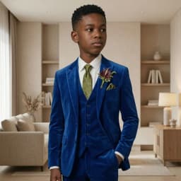 Classic 3 Pieces Child Suits Velvet Wedding Custom Made Slim Fit Bou Tuxedo For Ceremonies Formal Parties Family Celebrations