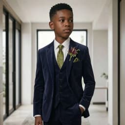 Classic 3 Pieces Child Suits Velvet Wedding Custom Made Slim Fit Bou Tuxedo For Ceremonies Formal Parties Family Celebrations