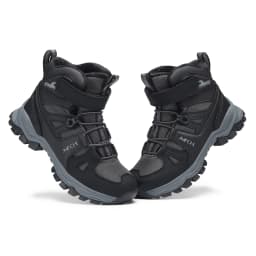 JMFCHI Kids Snow Boots Waterproof Winter Hiking Boots Warm Fur Lined Slip Resistant Outdoor Boots for Boys And Girls