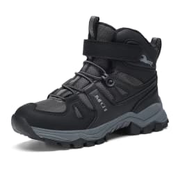 JMFCHI Kids Snow Boots Waterproof Winter Hiking Boots Warm Fur Lined Slip Resistant Outdoor Boots for Boys And Girls