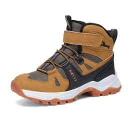 JMFCHI Kids Snow Boots Waterproof Winter Hiking Boots Warm Fur Lined Slip Resistant Outdoor Boots for Boys And Girls