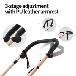 3 in 1 Baby Stroller Pram Pushchair Travel System High Landscape Lightweight Foldable Aluminum Frame Reversible Seat Multi Position Recline Shock Absorbing Wheels UV Protection Canopy Large Storage Basket for Newborn Infant