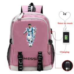 2026 New Football Star Fashion Women Men Backpacks Casual Shoulders Bag USB Charging Teenager Boys Girls Laptop Backpack