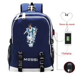 2026 New Football Star Fashion Women Men Backpacks Casual Shoulders Bag USB Charging Teenager Boys Girls Laptop Backpack