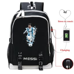 2026 New Football Star Fashion Women Men Backpacks Casual Shoulders Bag USB Charging Teenager Boys Girls Laptop Backpack