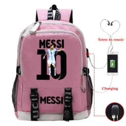 2026 New Football Star Fashion Women Men Backpacks Casual Shoulders Bag USB Charging Teenager Boys Girls Laptop Backpack