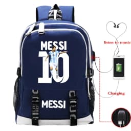 2026 New Football Star Fashion Women Men Backpacks Casual Shoulders Bag USB Charging Teenager Boys Girls Laptop Backpack