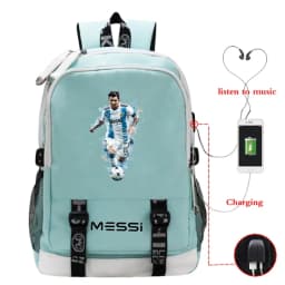2026 New Football Star Fashion Women Men Backpacks Casual Shoulders Bag USB Charging Teenager Boys Girls Laptop Backpack