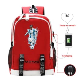 2026 New Football Star Fashion Women Men Backpacks Casual Shoulders Bag USB Charging Teenager Boys Girls Laptop Backpack