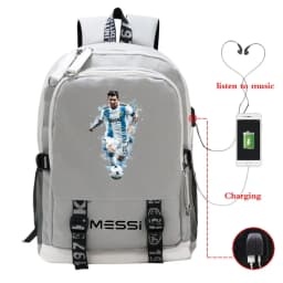 2026 New Football Star Fashion Women Men Backpacks Casual Shoulders Bag USB Charging Teenager Boys Girls Laptop Backpack