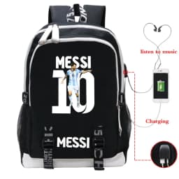 2026 New Football Star Fashion Women Men Backpacks Casual Shoulders Bag USB Charging Teenager Boys Girls Laptop Backpack