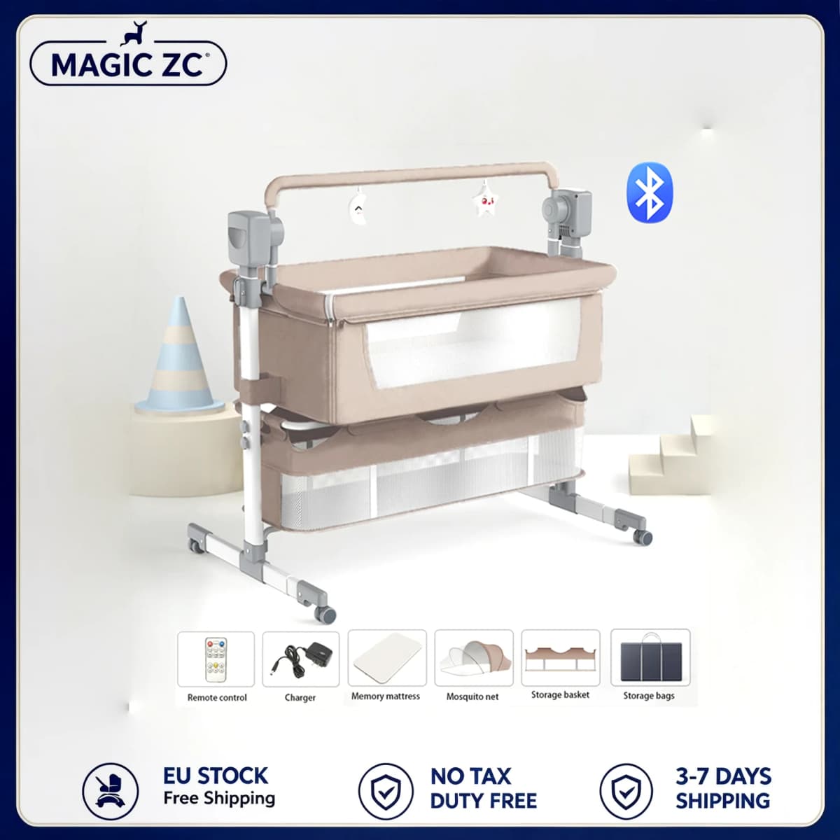 Baby Cot Crib Folding Bedside Sleeper Nest Bed Newborn Cribs Mobile Infant Sleeping Bed for Babies
