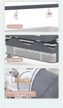 Baby Cot Crib Folding Bedside Sleeper Nest Bed Newborn Cribs Mobile Infant Sleeping Bed for Babies