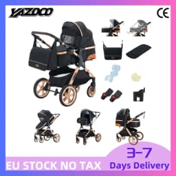 New 3-in-1 Baby Travel Carriage Multifunctional Foldable Stroller With EU Certified Infant Safety Seat Portable Design Free Shipping