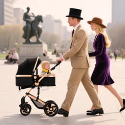 Baby Stroller Baby Car 3 in 1 Stroller Multi Functional Lightweight Portable Travel Trollley