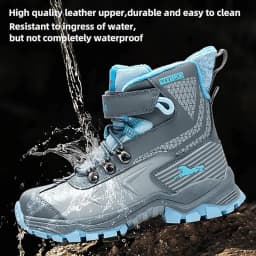 Kids Hiking Boots Outdoor Walking Climbing Sneaker Comfortable Snow Shoes Antiskid Steel Buckle Sole for Boys And Girls