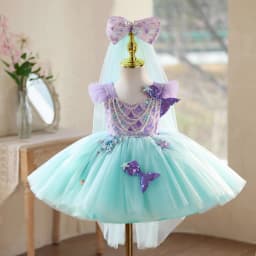 2026 Fashion Elegant Pageant Costume Children Girls Tenth Birthday Evening Gown Princess Dress Kids Host Runway Performance Tutu