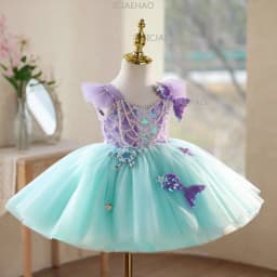 2026 Fashion Elegant Pageant Costume Children Girls Tenth Birthday Evening Gown Princess Dress Kids Host Runway Performance Tutu