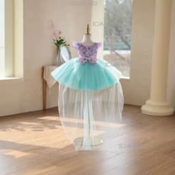 2026 Fashion Elegant Pageant Costume Children Girls Tenth Birthday Evening Gown Princess Dress Kids Host Runway Performance Tutu