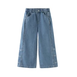 Dave Bella Children Autumn Wide Leg Jeans 7-15 Years Teen Girls Casual Straight Pants Elastic Cowboy Trousers DK3262720