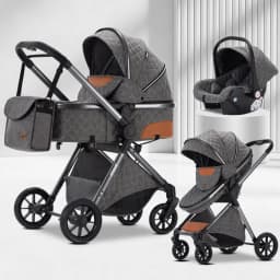 Chic 3‑in‑1 All‑Round Infant Pushchair, Adjustable Seating Direction, Height‑Boosted Landscape Layout, Space‑Saving Folding Build, Climate‑Compatible Inner Cushion For Newborn Outdoor Trips And Indoor Downtime