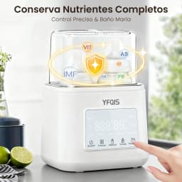 Calienta Biberones Dible 10 in 1, Esterilizador de Biberones, Calentador y descongel de Leche maternal y Comida para Bebe, Control proteco de Temperatura, Pantalla LCD, Temporizador y Apagado Automático,