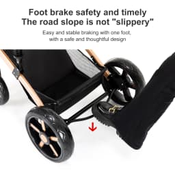 3 in 1 Stroller Multifunctional Car Seat Memory Foam Mattress Storage Bag Lightweight Folding Portable Travel Four Wheel Stroller Fashionable Pushchair Great Choice for Parents Popular Baby Carriage