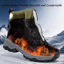 Kids Hiking Boots Outdoor Walking Climbing Antiskid Sneaker Comfortable Snow Shoes with Steel Buckle Sole for Boys And Girls