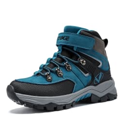 Kids Hiking Boots Outdoor Walking Climbing Antiskid Sneaker Comfortable Snow Shoes with Steel Buckle Sole for Boys And Girls