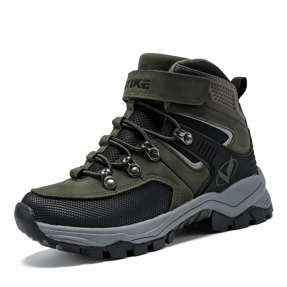 Kids Hiking Boots Outdoor Walking Climbing Antiskid Sneaker Comfortable Snow Shoes with Steel Buckle Sole for Boys And Girls