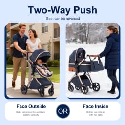 Baby Stroller 3 in 1 Portable Baby Carriage Folding Prams High Landscape Multifunction Pushchair Compact Folding Travel