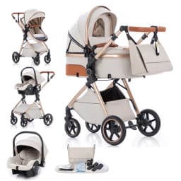 Baby Stroller 3 in 1 Portable Baby Carriage Folding Prams High Landscape Multifunction Pushchair Compact Folding Travel