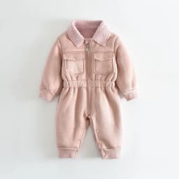 2026 Winter New Baby Girl Warm Fleece Romper Newborn Infant Plus Velvet Thick Jumpsuit Boy Toddler Lamb Fleece Clothes 0-24M