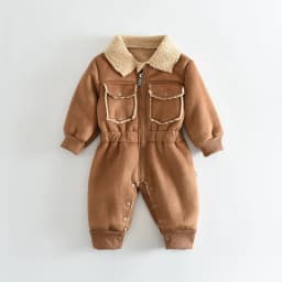 2026 Winter New Baby Girl Warm Fleece Romper Newborn Infant Plus Velvet Thick Jumpsuit Boy Toddler Lamb Fleece Clothes 0-24M