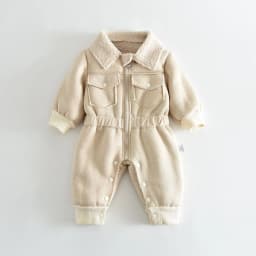 2026 Winter New Baby Girl Warm Fleece Romper Newborn Infant Plus Velvet Thick Jumpsuit Boy Toddler Lamb Fleece Clothes 0-24M
