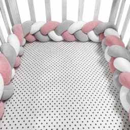 1-4M Baby Bumper Bed Braid Knot Pillow Cushion Bumper for Infant Crib Protector Cot Bumper Room Decor Crib Bedding Braid Set