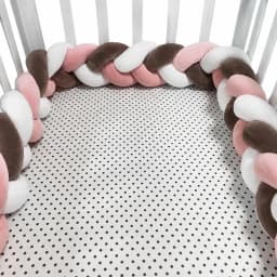 1-4M Baby Bumper Bed Braid Knot Pillow Cushion Bumper for Infant Crib Protector Cot Bumper Room Decor Crib Bedding Braid Set