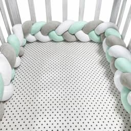 1-4M Baby Bumper Bed Braid Knot Pillow Cushion Bumper for Infant Crib Protector Cot Bumper Room Decor Crib Bedding Braid Set
