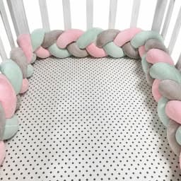 1-4M Baby Bumper Bed Braid Knot Pillow Cushion Bumper for Infant Crib Protector Cot Bumper Room Decor Crib Bedding Braid Set