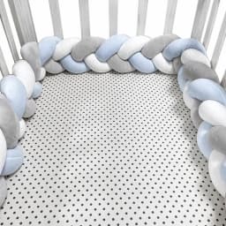 1-4M Baby Bumper Bed Braid Knot Pillow Cushion Bumper for Infant Crib Protector Cot Bumper Room Decor Crib Bedding Braid Set