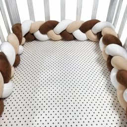 1-4M Baby Bumper Bed Braid Knot Pillow Cushion Bumper for Infant Crib Protector Cot Bumper Room Decor Crib Bedding Braid Set
