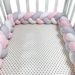 1-4M Baby Bumper Bed Braid Knot Pillow Cushion Bumper for Infant Crib Protector Cot Bumper Room Decor Crib Bedding Braid Set