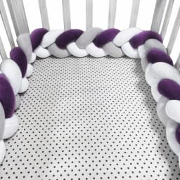 1-4M Baby Bumper Bed Braid Knot Pillow Cushion Bumper for Infant Crib Protector Cot Bumper Room Decor Crib Bedding Braid Set