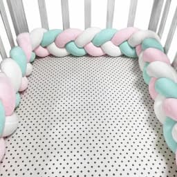1-4M Baby Bumper Bed Braid Knot Pillow Cushion Bumper for Infant Crib Protector Cot Bumper Room Decor Crib Bedding Braid Set