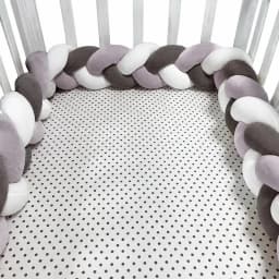 1-4M Baby Bumper Bed Braid Knot Pillow Cushion Bumper for Infant Crib Protector Cot Bumper Room Decor Crib Bedding Braid Set