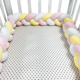 1-4M Baby Bumper Bed Braid Knot Pillow Cushion Bumper for Infant Crib Protector Cot Bumper Room Decor Crib Bedding Braid Set