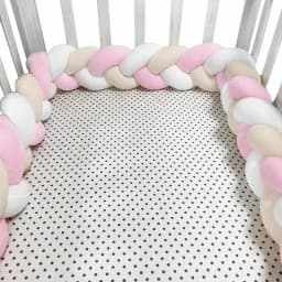 1-4M Baby Bumper Bed Braid Knot Pillow Cushion Bumper for Infant Crib Protector Cot Bumper Room Decor Crib Bedding Braid Set