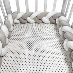 1-4M Baby Bumper Bed Braid Knot Pillow Cushion Bumper for Infant Crib Protector Cot Bumper Room Decor Crib Bedding Braid Set