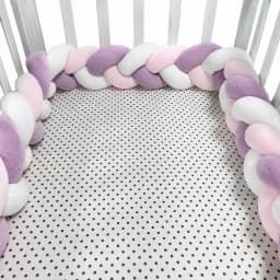 1-4M Baby Bumper Bed Braid Knot Pillow Cushion Bumper for Infant Crib Protector Cot Bumper Room Decor Crib Bedding Braid Set